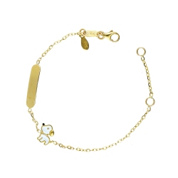 Pulsera en oro amarillo de 18 quilates con perrito