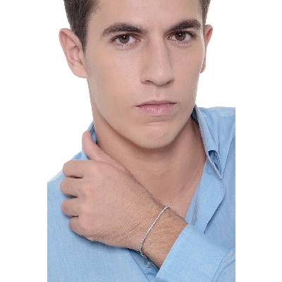 Pulsera riviere diamantes oro blanco 18 kilates 