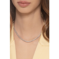 Collar tennis en oro blanco 18k con diamantes 2