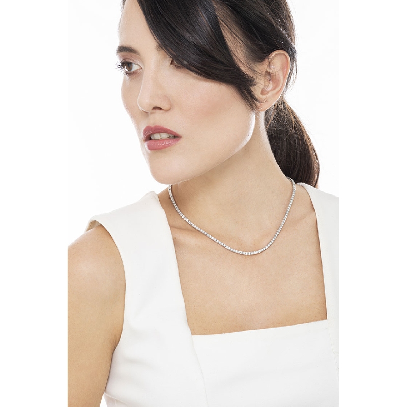 Collar gargantilla riviere oro blanco 18 ct con diamantes  Collar gargantilla riviere oro blanco 18 ct con diamantes