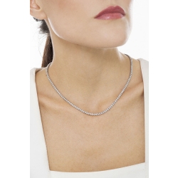 Collar gargantilla riviere oro blanco 18 ct con diamantes  2