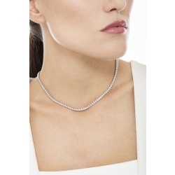 Collar de diamantes de oro blanco 18k riviere  2