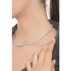 Collar tennis en oro blanco 750 con diamantes 2