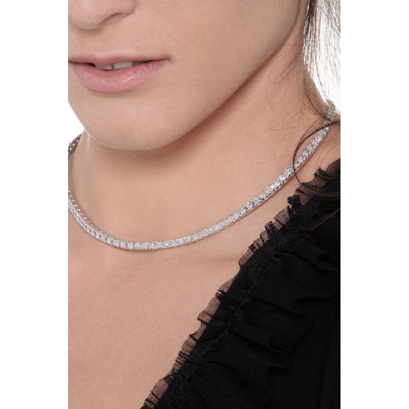 Collar diamantes mujer oro blanco 750 Collar diamantes mujer oro blanco 750