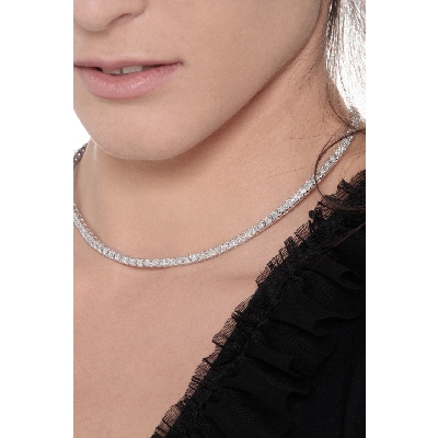 Collar diamantes mujer oro blanco 750