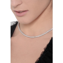Collar de diamantes y oro blanco 18 kilates  2