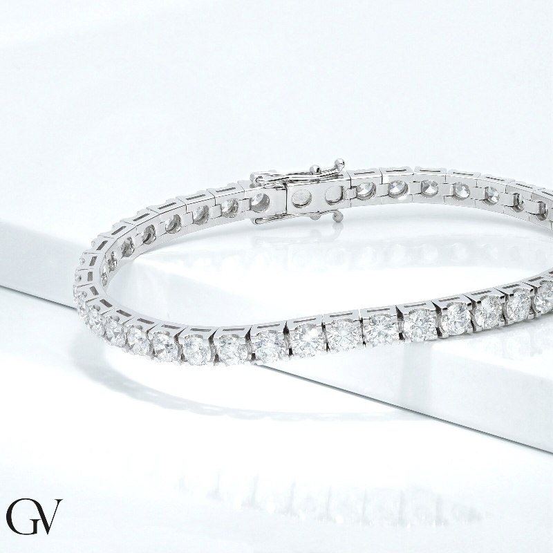 Pulsera tennis diamantes y oro blanco de 18 qt Pulsera tennis diamantes y oro blanco de 18 qt