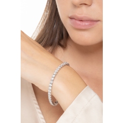 Pulsera tennis diamantes y oro blanco de 18 qt 2