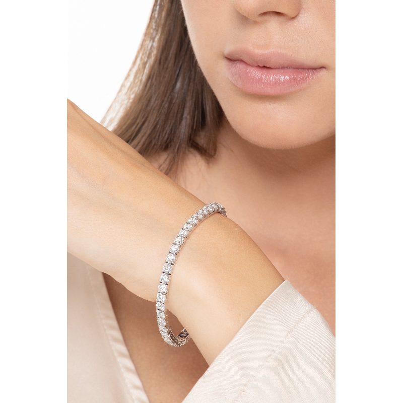 Pulsera tennis diamantes y oro blanco de 18 qt Pulsera tennis diamantes y oro blanco de 18 qt