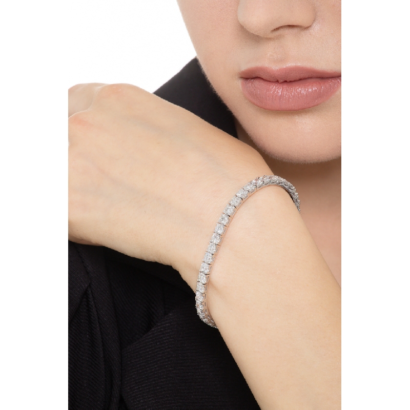 Pulsera tenis oro blanco 18 k y diamantes 4,40 mm aprox Pulsera tenis oro blanco 18 k y diamantes 4,40 mm aprox