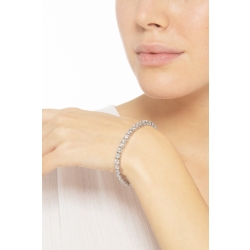 Pulsera tennis con garras en oro blanco  18k con diamantes 2