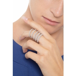 Anillo Fantasía en oro blanco 18k y diamantes 2