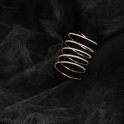 Pulsera de resorte en oro rosa 18k con diamantes 2