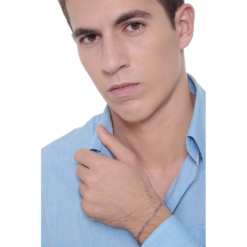 Pulsera mujer tennis oro blanco 18k engastada con rubies