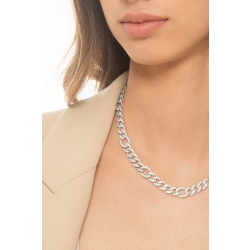 Cadena con diamantes cubana oro 18k blanco 2