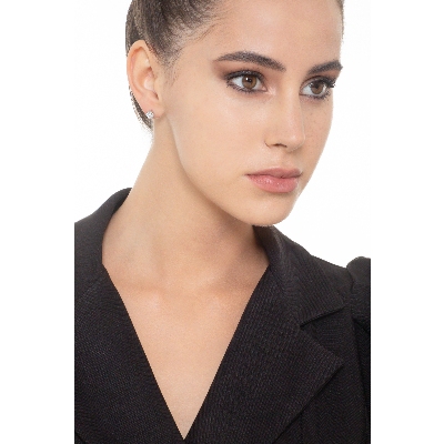 Pendientes botón en oro blanco 18k con diamantes 1 ct