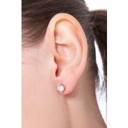 Pendientes en oro blanco 18k con diamantes talla brillante 2