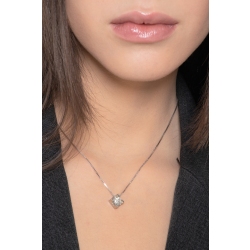 Collar oro blanco 18kt con diamante 1.00 ct 2