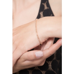 Pulsera tennis con garras en oro rosa de 18k con diamantes brown 2