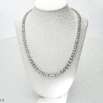 Collar riviere en oro blanco 750 con diamantes