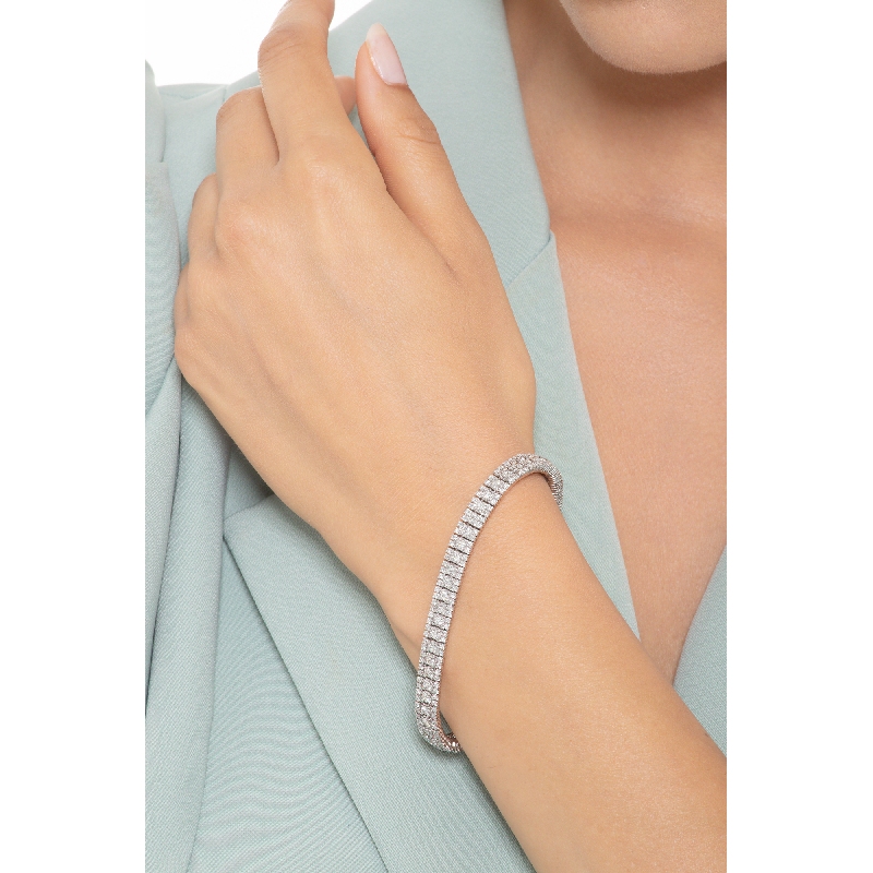 Pulsera oro blanco de 18k con diamantes Pulsera oro blanco de 18k con diamantes