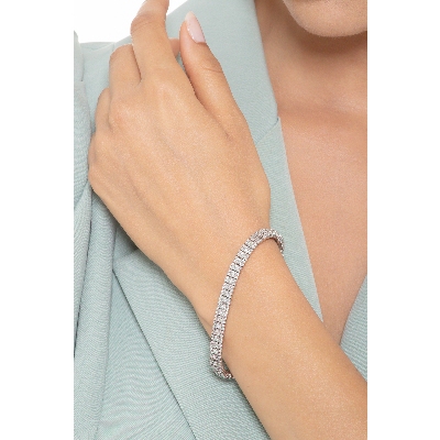 Pulsera oro blanco de 18k con diamantes