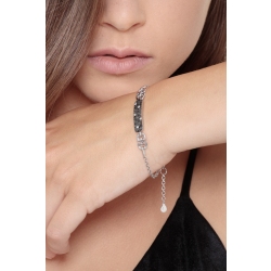 Pulsera con diamantes negros y blancos y oro 18k 2