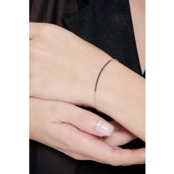Pulsera de diamantes negros en oro blanco 750 2