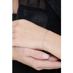 Pulsera de diamantes blancos en oro blanco de 18 kilates 2