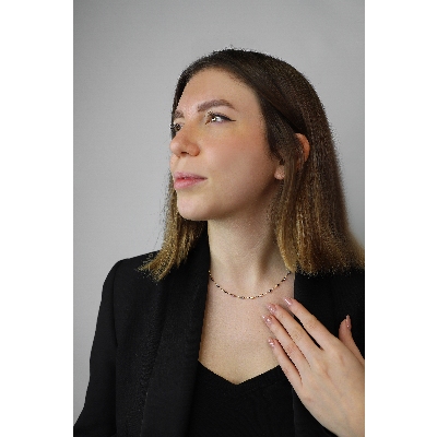 Collar tres colores de oro 18k