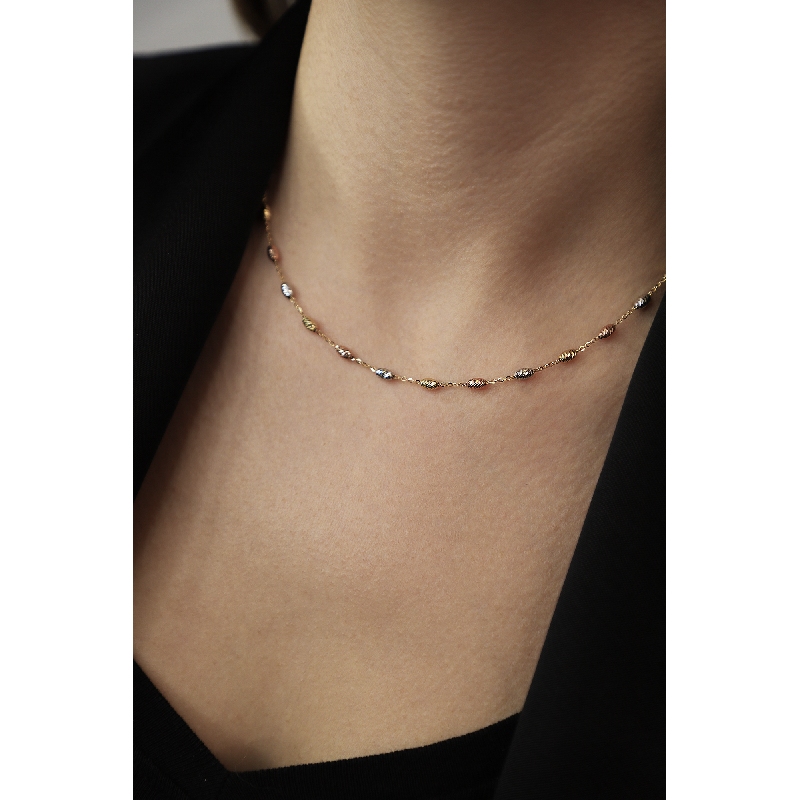 Collar tres colores de oro 18k Collar tres colores de oro 18k