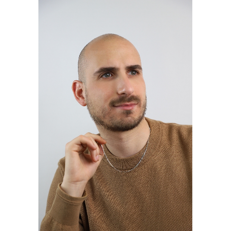 Cadena para hombre en oro blanco con eslabones Cadena para hombre en oro blanco con eslabones