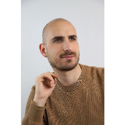 Cadena para hombre en oro blanco con eslabones