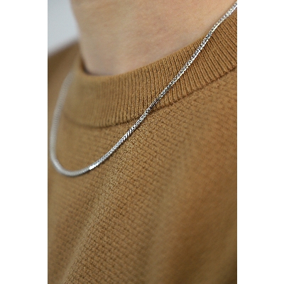 Cadena para hombre en oro blanco con eslabones