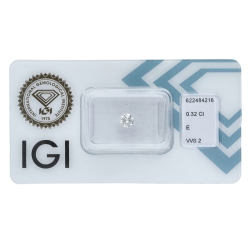 Diamante Certificado IGI   CT 0,32   E   VVS 2