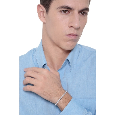 Pulsera oro blanco 18k y diamantes tennis  