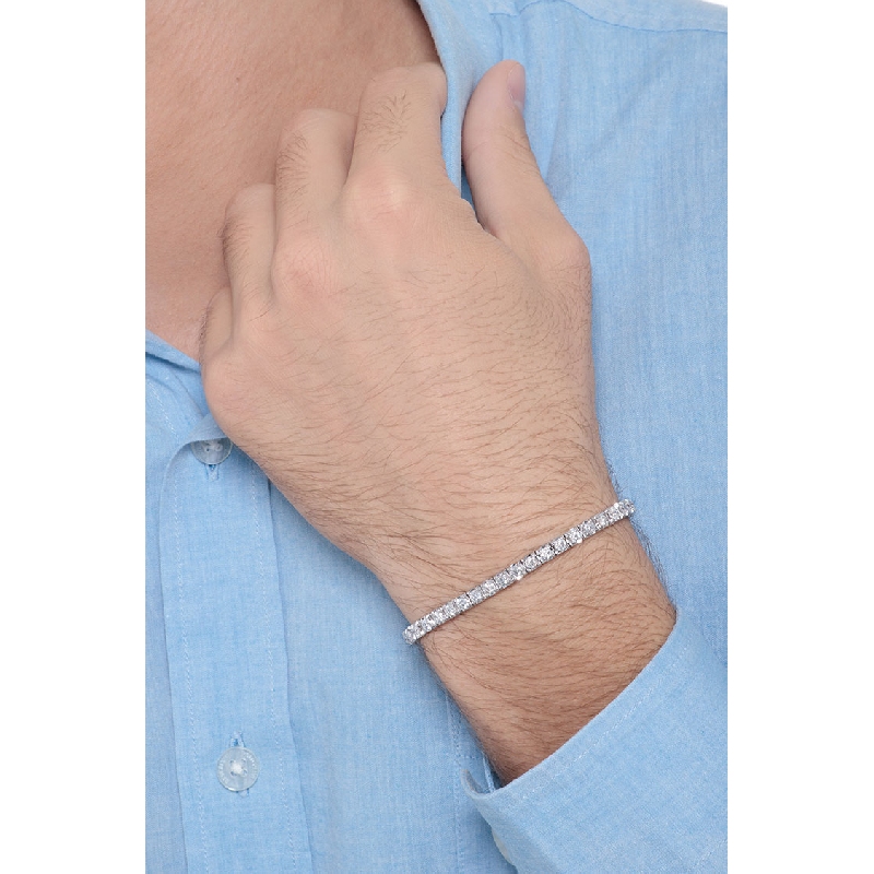 Pulsera oro blanco 18k y diamantes tennis   Pulsera oro blanco 18k y diamantes tennis