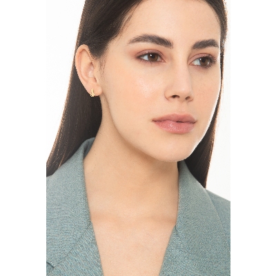 Pendientes con gatito en oro amarillo 18k