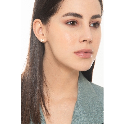 Pendientes en oro amarillo 18k con gatito