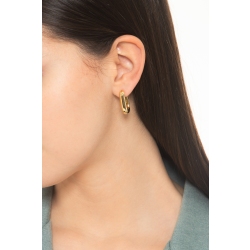 Pendientes en oro amarillo de 18 quilates, rectangulares y abombados 2