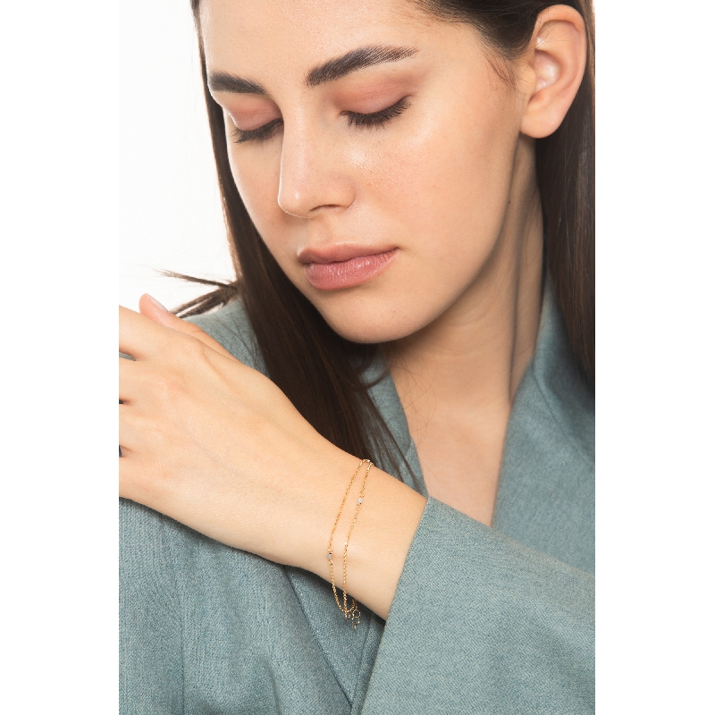 Pulsera de oro amarillo de 18 quilates 