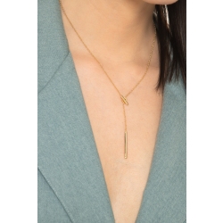 Collar en oro amarillo de 18 quilates con barra  2