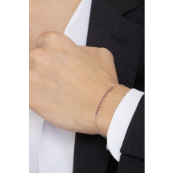 Pulsera de oro blanco de 18 quilates con una barra de rubíes 2