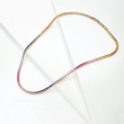 Collar tennis zafiros multicolor 2