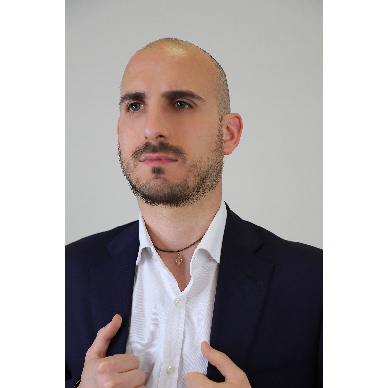 Colgante Ancla en oro blanco 18k unisex