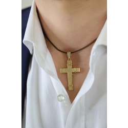 Colgante cruz de oro amarillo 18k  2