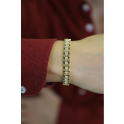 Pulsera de cinturón con estilo vintage en oro 18 quilates 2