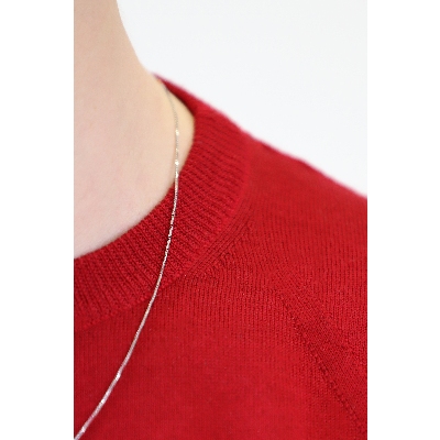 Collar oro blanco mujer cadena veneciana 18 kilates, cm 50.