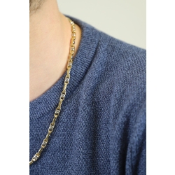Collar en oro amarillo y blanco con motivos de tornillo 2