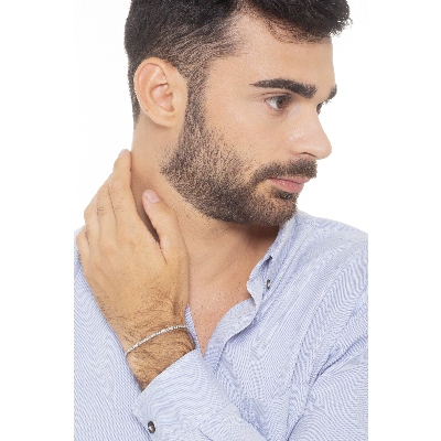 Pulsera de diamantes riviere oro blanco 18k 